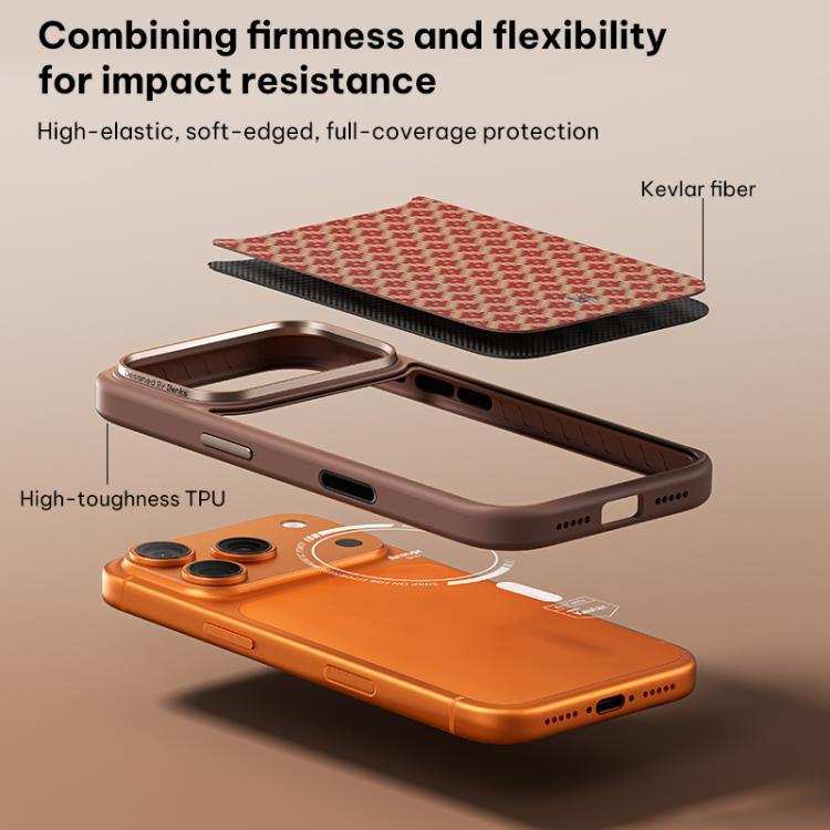 Funda magnética antigolpes Benks Y3 de Kevlar con diseño de diamante, For iPhone 17 Pro Max, For iPhone 17 Pro