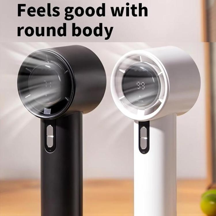 Ventilador de mano de alta velocidad de 100 velocidades, sin aspas, mini ventilador con pantalla digital, pequeño, 1800mAh, 3000mAh