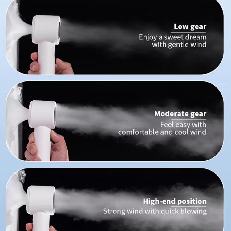 Ventilador de mano de alta velocidad de 100 velocidades, sin aspas, mini ventilador con pantalla digital, pequeño, 1800mAh, 3000mAh