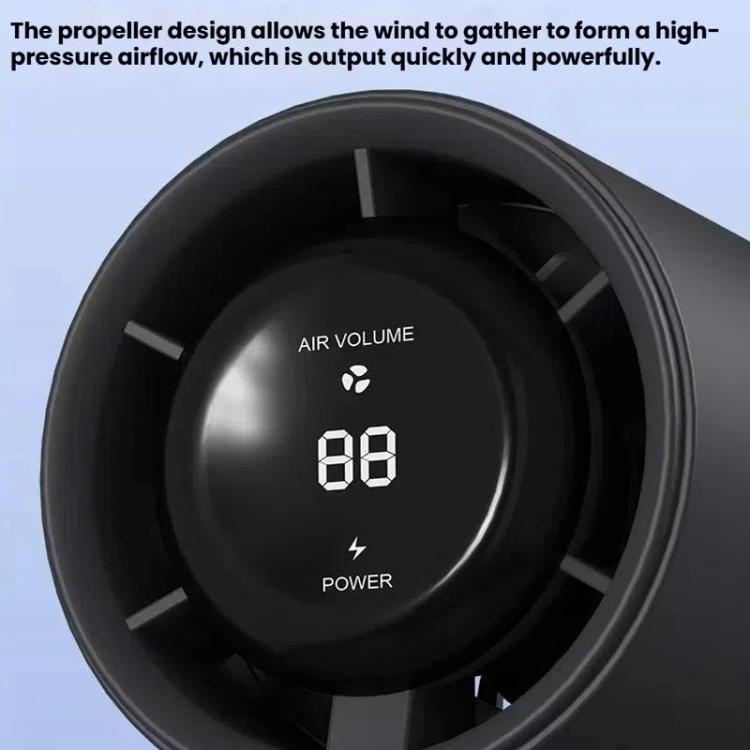 Ventilador de mano de alta velocidad de 100 velocidades, sin aspas, mini ventilador con pantalla digital, pequeño, 1800mAh, 3000mAh