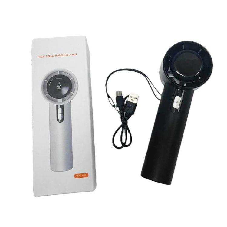 Ventilador de mano de alta velocidad de 100 velocidades, sin aspas, mini ventilador con pantalla digital, pequeño, 1800mAh, 3000mAh