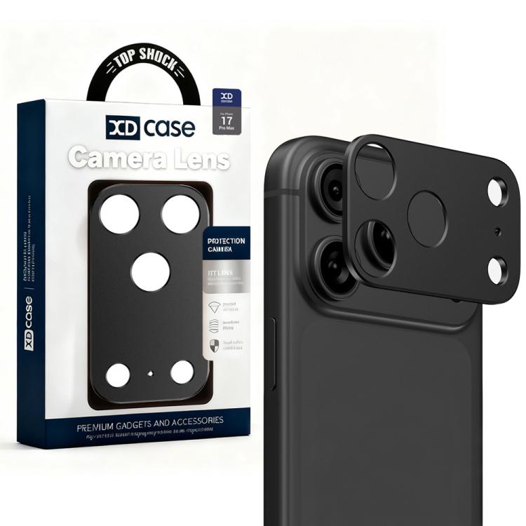 Protector de lente de cámara plano y hueco de metal XDcase, For iPhone 17 Pro Max, For iPhone 17 Pro