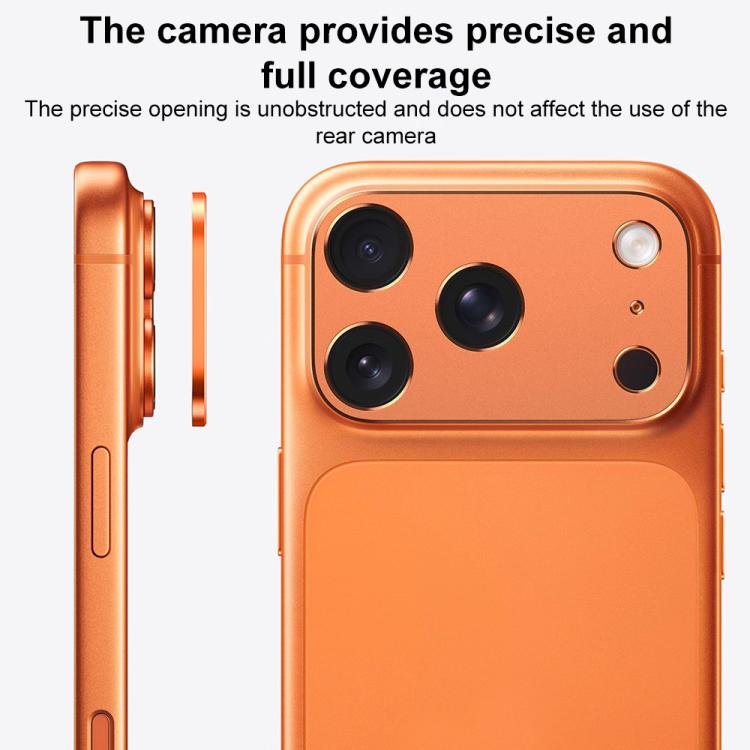 Protector de lente de cámara plano y hueco de metal XDcase, For iPhone 17 Pro Max, For iPhone 17 Pro