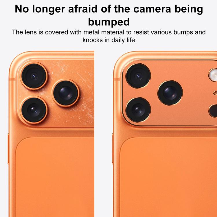Protector de lente de cámara plano y hueco de metal XDcase, For iPhone 17 Pro Max, For iPhone 17 Pro