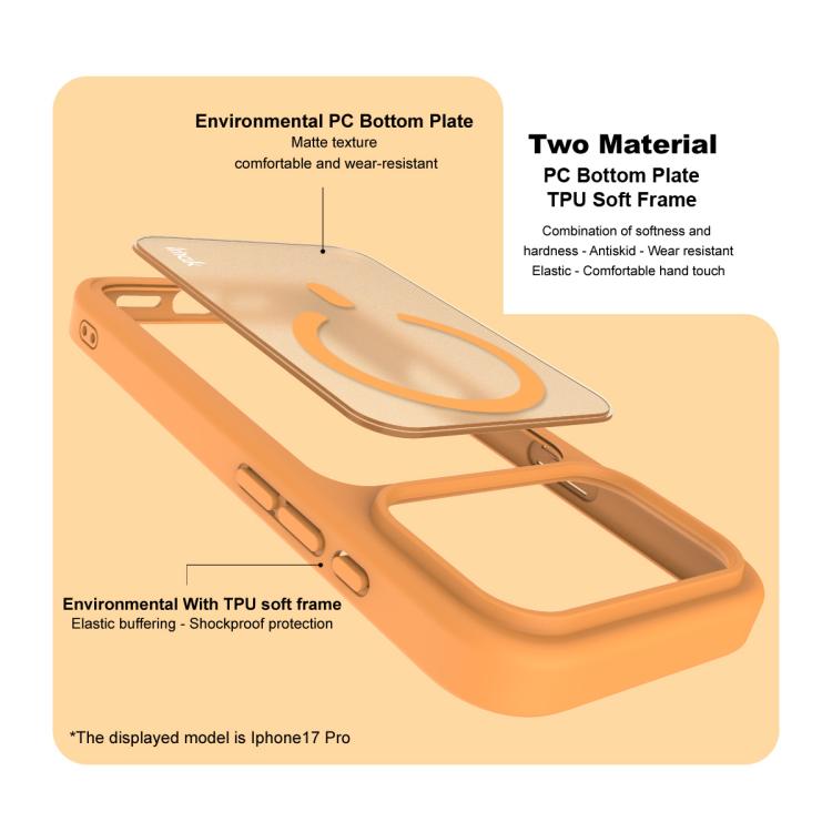 Funda magnética antigolpes para teléfono de la serie imak UX-9C, de PC + TPU, For iPhone 17 Pro Max, For iPhone 17 Pro