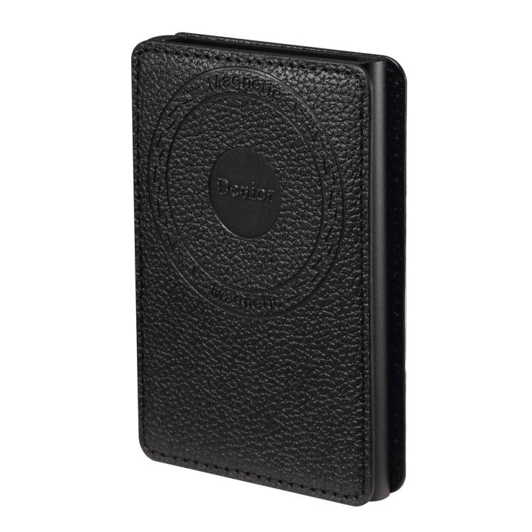 Cartera magnética Denior V25 con textura de lichi y tarjetero de piel sintética.