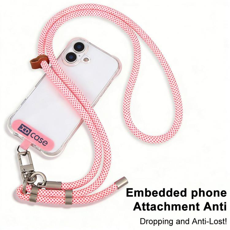 Cordón antipérdida para teléfono XDcase con hebilla y junta metálicas, longitud ajustable: 41-77 cm.