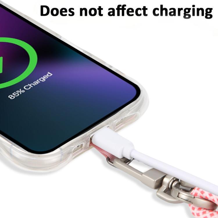 Cordón antipérdida para teléfono XDcase con hebilla y junta metálicas, longitud ajustable: 41-77 cm.