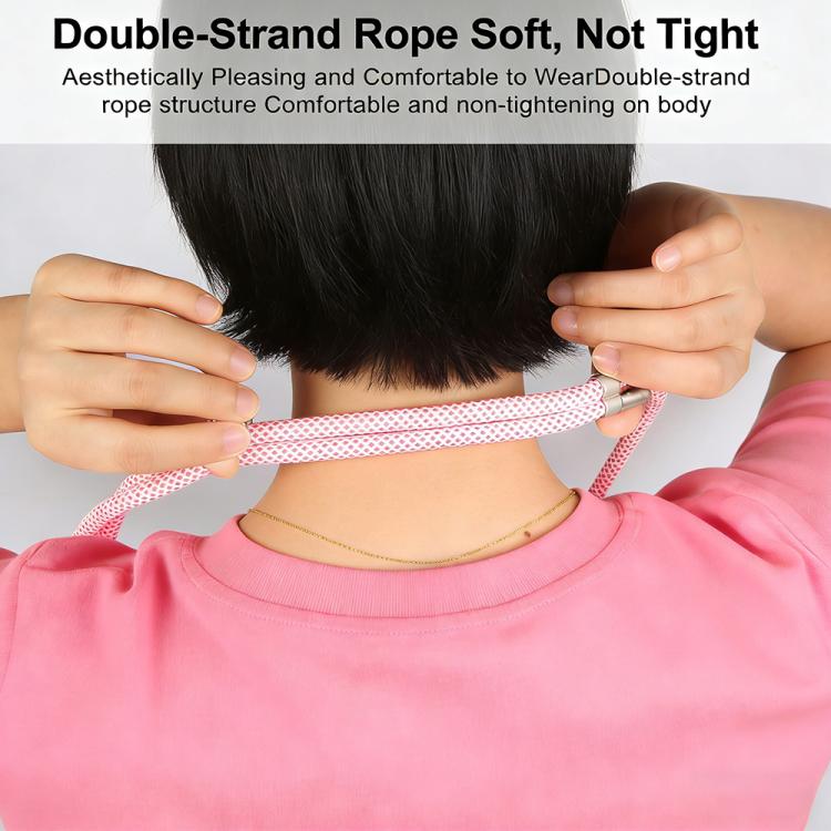 Cordón antipérdida para teléfono XDcase con hebilla y junta metálicas, longitud ajustable: 41-77 cm.