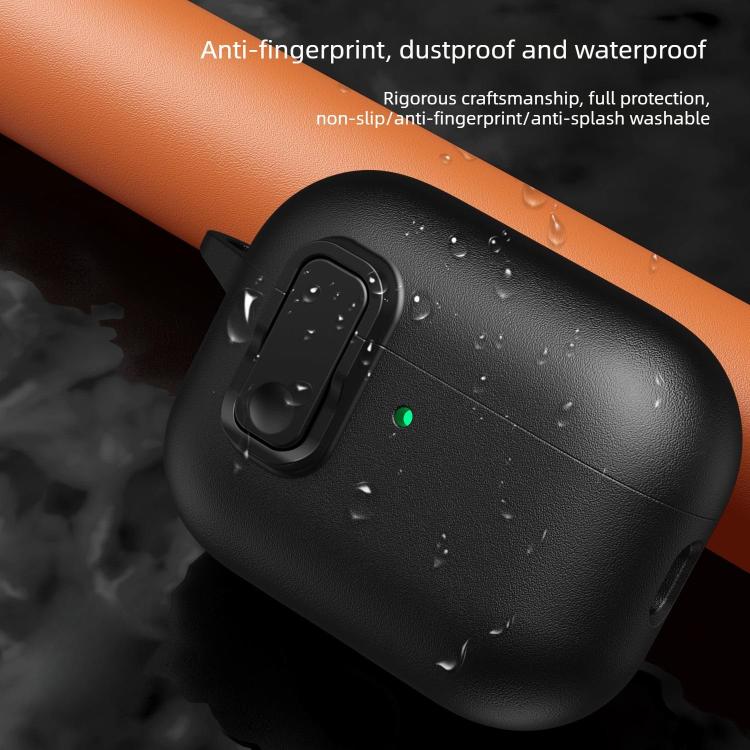 Funda para auriculares XDcase con textura de piel sintética y cierre de seguridad de TPU, For AirPods Pro 3, For AirPods 4, For AirPods Pro 2 / 1