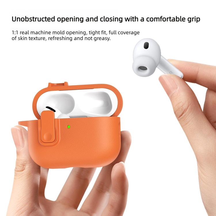 Funda para auriculares XDcase con textura de piel sintética y cierre de seguridad de TPU, For AirPods Pro 3, For AirPods 4, For AirPods Pro 2 / 1