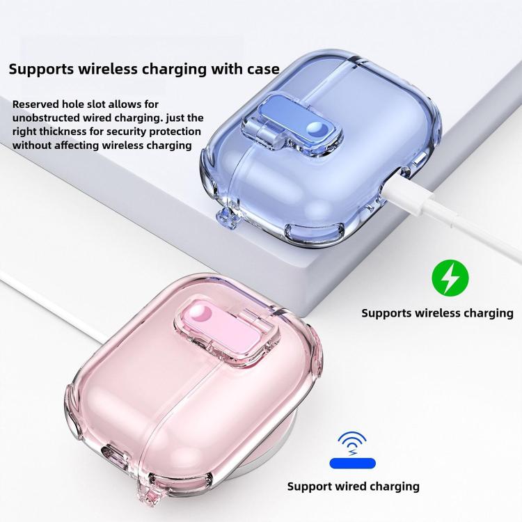 Estuche para auriculares automáticos de silicona transparente XDcase, For AirPods Pro 3, For AirPods 4, For AirPods Pro 2 / 1