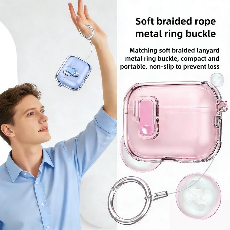 Estuche para auriculares automáticos de silicona transparente XDcase, For AirPods Pro 3, For AirPods 4, For AirPods Pro 2 / 1