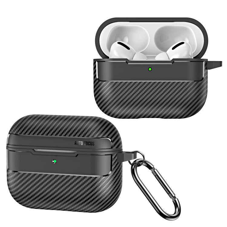 Estuche para auriculares XDcase con textura de fibra de carbono y gancho., For AirPods Pro 3, For AirPods 4