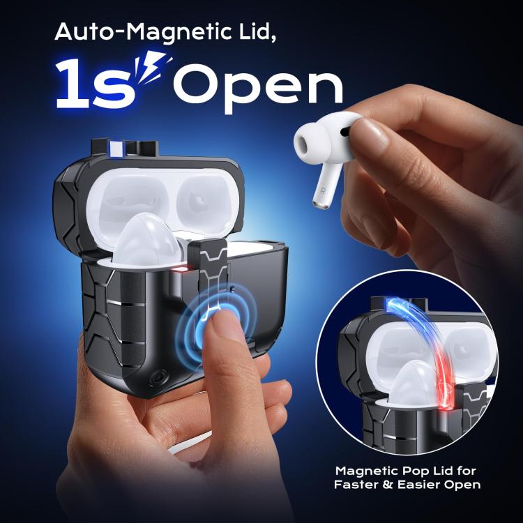 Estuche magnético para auriculares XDcase con apertura automática y soporte, For AirPods Pro 3, For AirPods 4, For AirPods Pro 2 / 1