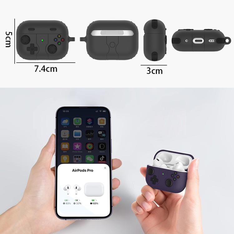 Funda de silicona para auriculares estilo consola de videojuegos retro de XDcase, For AirPods Pro 3, For AirPods 4, For AirPods Pro 2 / 1