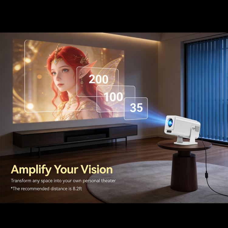 Proyector inteligente portátil V1 con enfoque automático, pantalla LCD de 3 pulgadas, resolución 1920x1080P, 270 ANSI y sistema operativo Android 13., US Plug, EU Plug, UK Plug, AU Plug, Auto Focus / US Plug, Auto Focus / EU Plug, Auto Focus / UK Plug ...