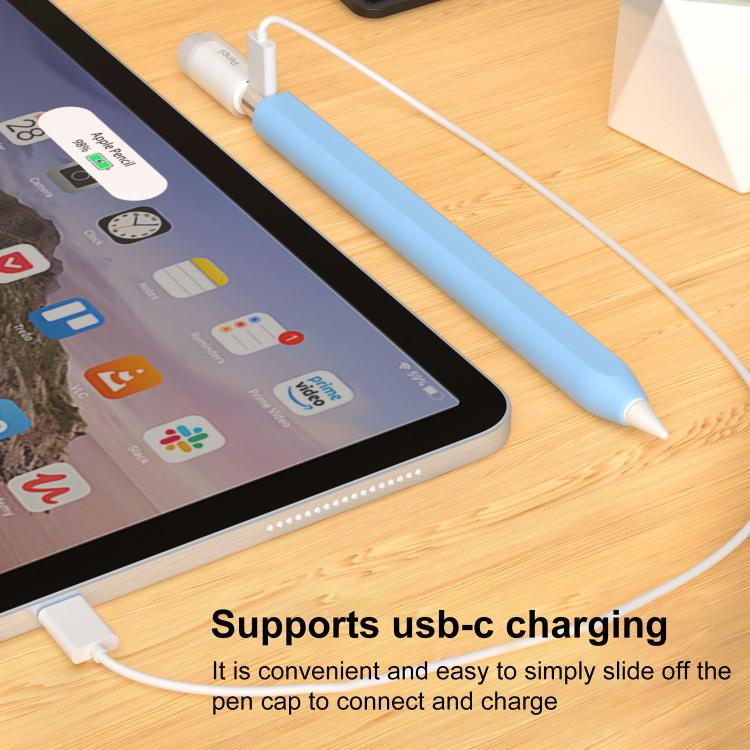 Funda de silicona para lápiz óptico con tapa desmontable XDcase Jelly, For Apple Pencil USB-C / 3