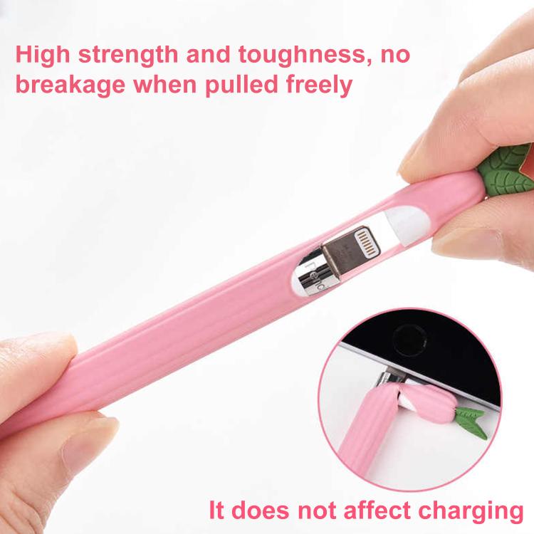 Funda de silicona antideslizante para lápiz óptico XDcase con diseño de frutas y verduras., For Apple Pencil Pro / 2
