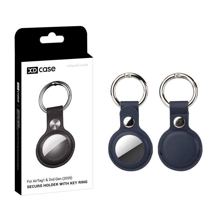 Funda protectora de piel vegana XDcase con anillo metálico, 1PC (Blue), 1PC (Brown), 1PC (Grey), 1PC (Black), 1PC (Red)