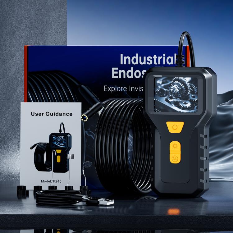 Endoscopio industrial P240 con pantalla HD de 2 pulgadas, 8mm Single Lens / 2m, 8mm Single Lens / 5m, 8mm Single Lens / 10m, 8mm Single Lens / 15m, 8mm Single Lens / 20m