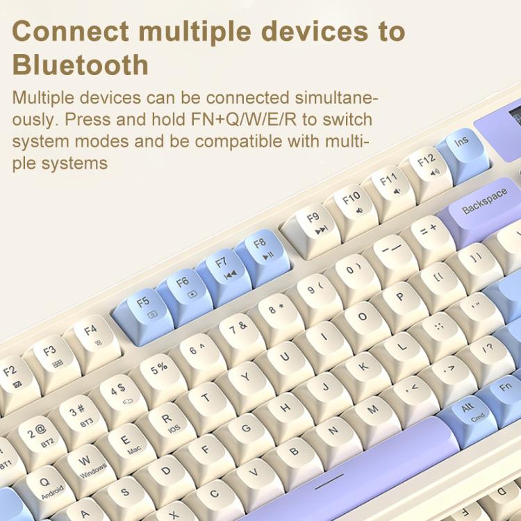 Teclado mecánico RGB AULA S99 Pro de 99 teclas con conexión por cable/2.4G/Bluetooth (tres modelos)