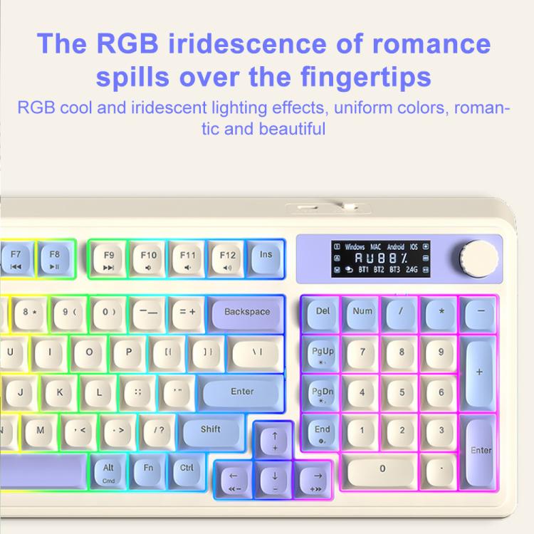 Teclado mecánico RGB AULA S99 Pro de 99 teclas con conexión por cable/2.4G/Bluetooth (tres modelos)