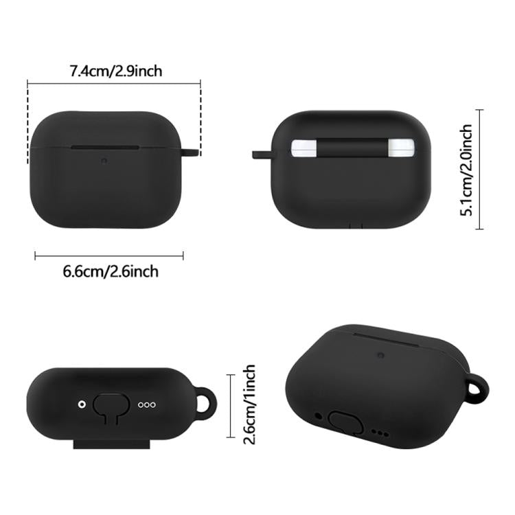 Funda protectora de silicona XDcase de 2,5 mm de grosor para auriculares con gancho., For AirPods Pro 3, For AirPods 4, For AirPods Pro 2 / 1