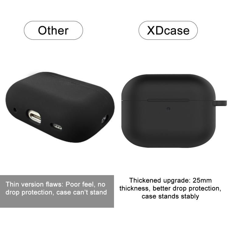 Funda protectora de silicona XDcase de 2,5 mm de grosor para auriculares con gancho., For AirPods Pro 3, For AirPods 4, For AirPods Pro 2 / 1