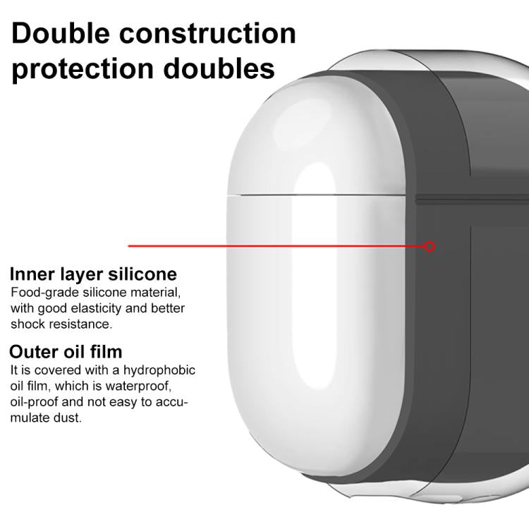 Funda protectora de silicona XDcase de 2,5 mm de grosor para auriculares con gancho., For AirPods Pro 3, For AirPods 4, For AirPods Pro 2 / 1