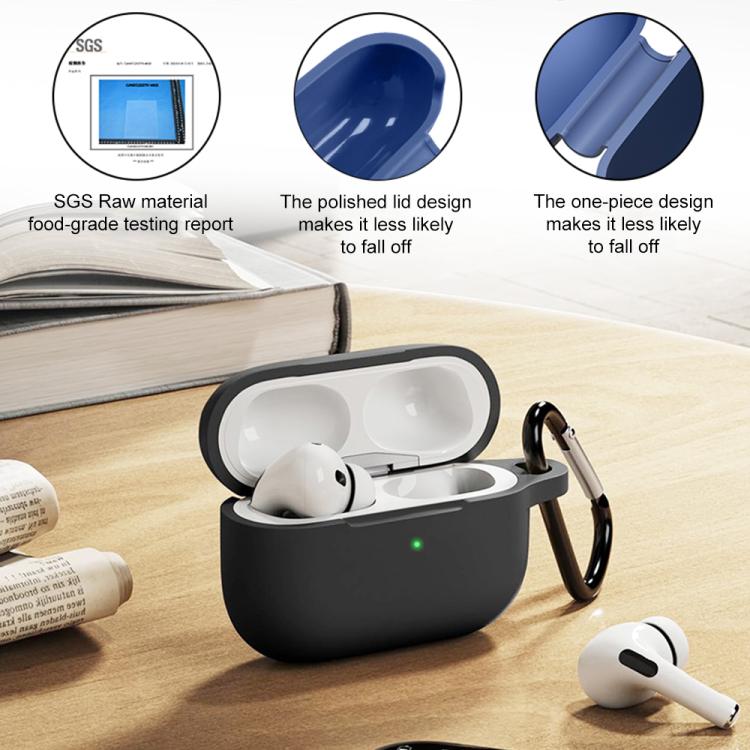 Funda protectora de silicona XDcase de 2,5 mm de grosor para auriculares con gancho., For AirPods Pro 3, For AirPods 4, For AirPods Pro 2 / 1