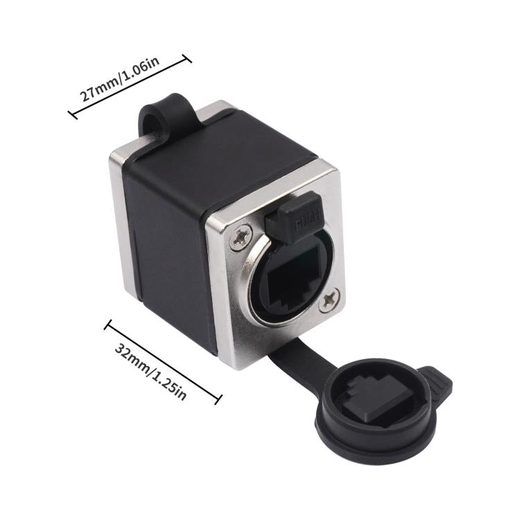 Adaptador corto hembra a hembra para cable de red RJ45 KNZ63YS con función de bloqueo., KNZ63YS
