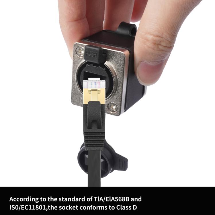 Adaptador corto hembra a hembra para cable de red RJ45 KNZ63YS con función de bloqueo., KNZ63YS