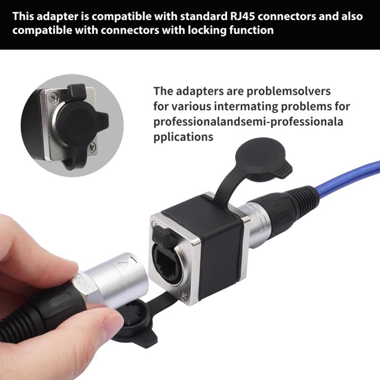 Adaptador corto hembra a hembra para cable de red RJ45 KNZ63YS con función de bloqueo., KNZ63YS