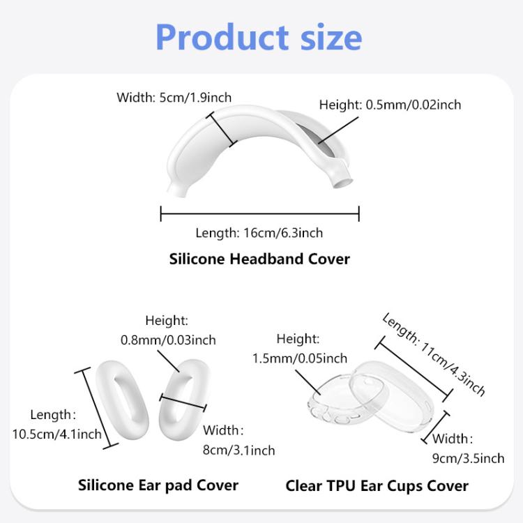 Funda protectora de silicona 3 en 1 para auriculares XDcase, For Apple AirPods Max / Max 2