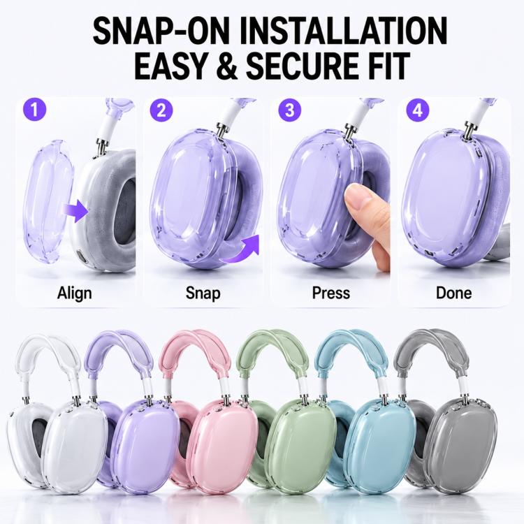 Funda protectora para auriculares XDcase 3 en 1 de TPU, For Apple AirPods Max / Max 2