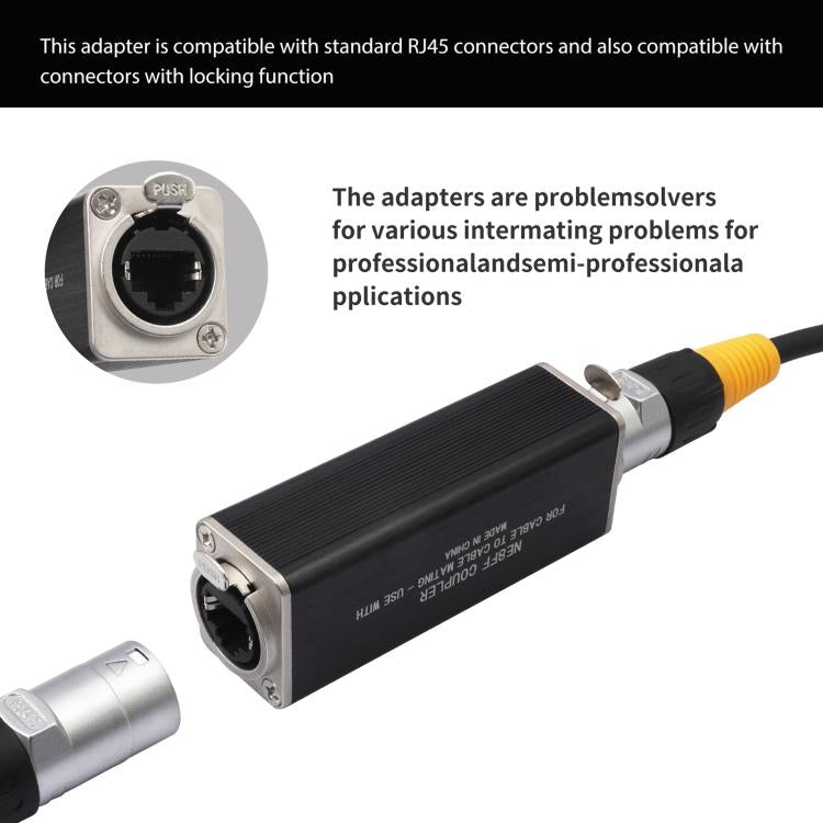 Cable de red RJ45 KNZ63YC, adaptador largo de bloqueo hembra a hembra con blindaje., KNZ63YC