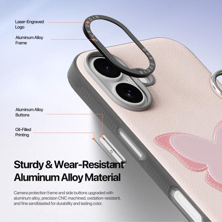 Funda para teléfono DUX DUCIS LUVY Series con hebilla de anillo para el dedo, For iPhone 17 Pro Max, For iPhone 17 Pro, For iPhone 17