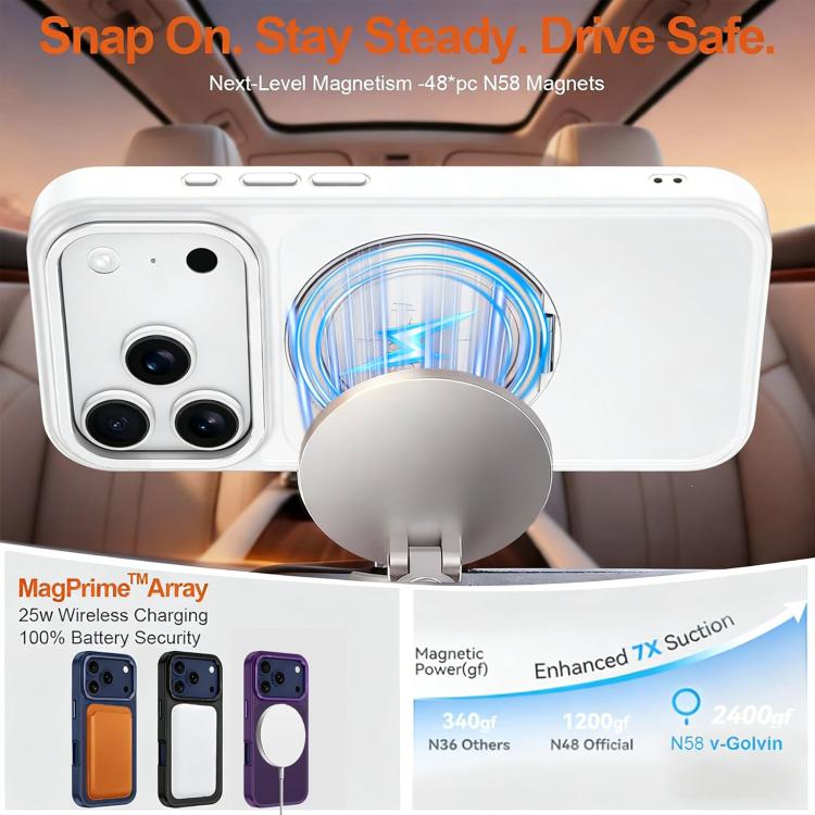 Funda magnética para teléfono con soporte giratorio XDcase YADUN, For iPhone 17 Pro Max, For iPhone 17 Pro