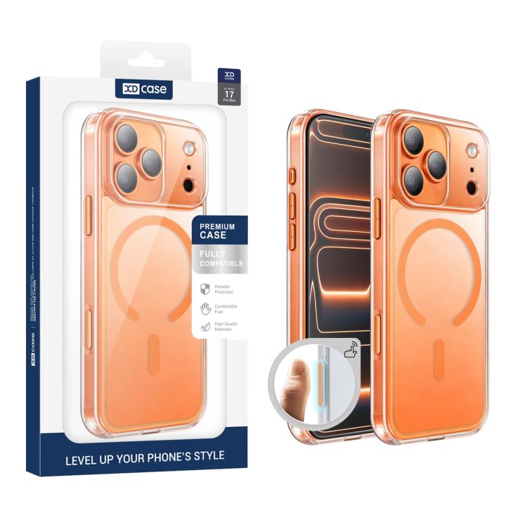Funda para teléfono XDcase transparente esmerilada magnética a prueba de golpes, For iPhone 17 Pro Max, For iPhone 17 Pro, For iPhone 17