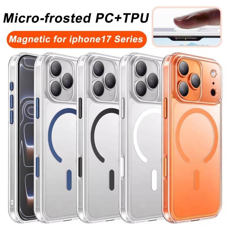Funda para teléfono XDcase transparente esmerilada magnética a prueba de golpes, For iPhone 17 Pro Max, For iPhone 17 Pro, For iPhone 17