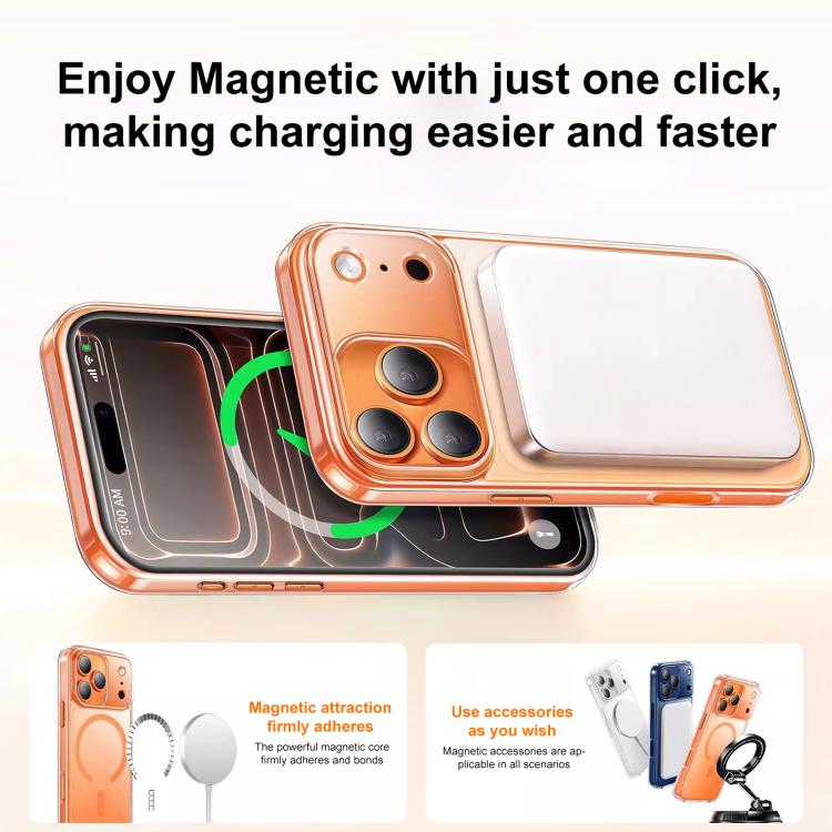 Funda para teléfono XDcase transparente esmerilada magnética a prueba de golpes, For iPhone 17 Pro Max, For iPhone 17 Pro, For iPhone 17