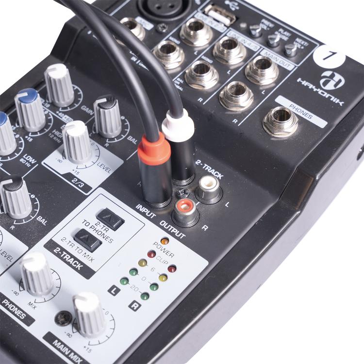 Cables de conexión de audio para consolas de mezcla (2 RCA a 2 x 6,35 mm macho), 1.5m, 3m, 5m