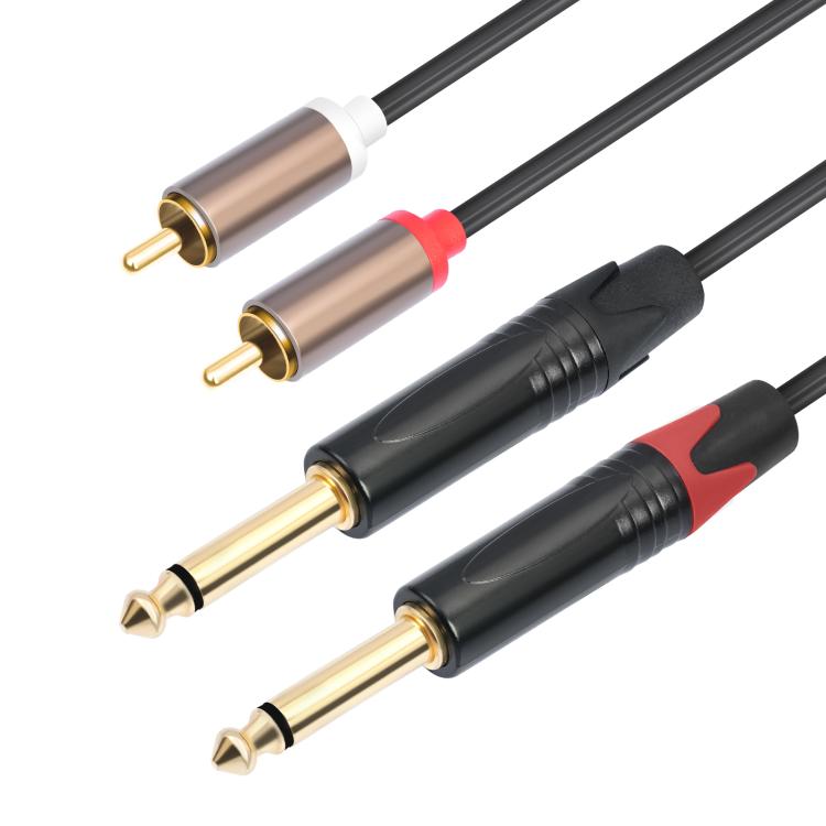 Cables de audio con 2 conectores RCA macho a 2 conectores XLR hembra, 1.5m, 3m, 5m, 6m