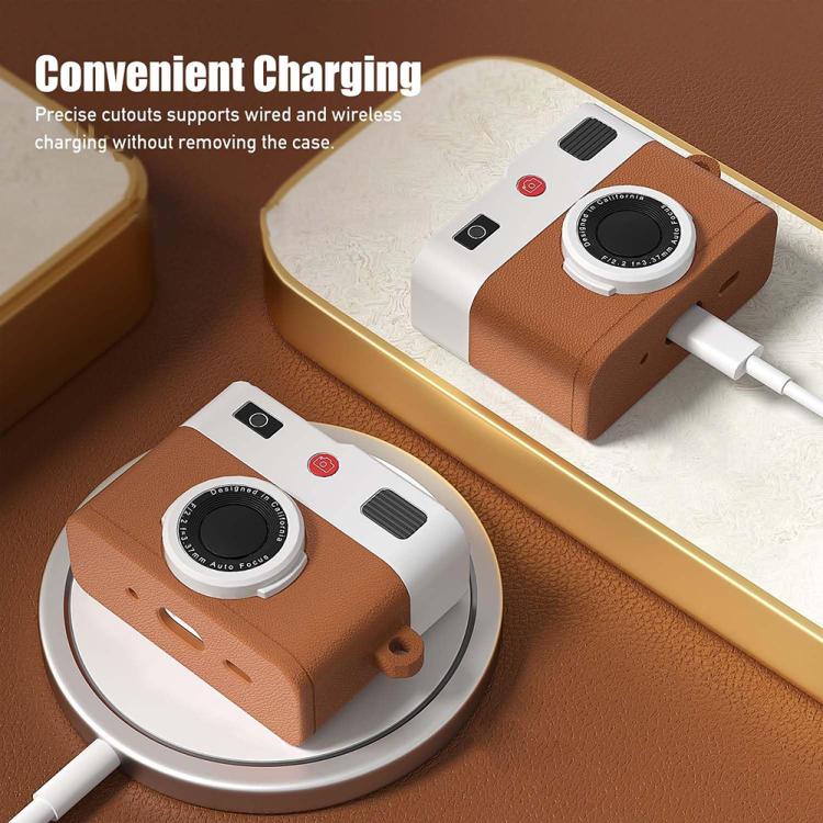 Funda de silicona para auriculares XDcase estilo cámara retro, For AirPods Pro 3, For AirPods 4, For AirPods Pro 2