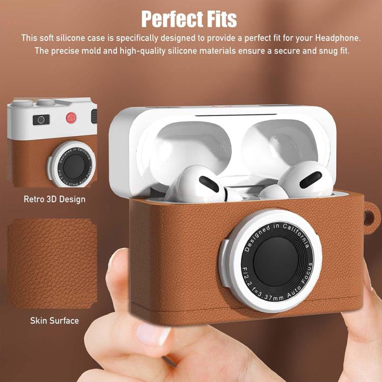 Funda de silicona para auriculares XDcase estilo cámara retro, For AirPods Pro 3, For AirPods 4, For AirPods Pro 2