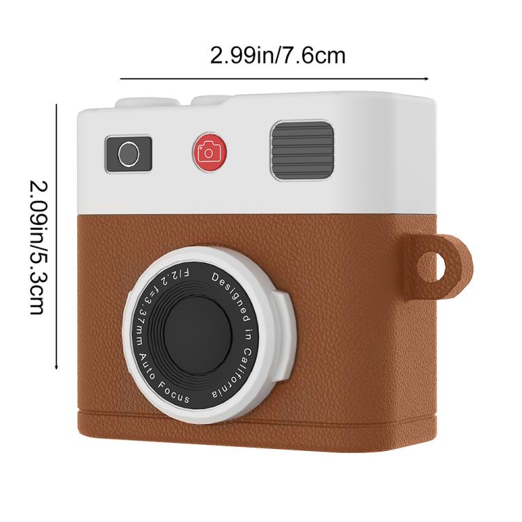 Funda de silicona para auriculares XDcase estilo cámara retro, For AirPods Pro 3, For AirPods 4, For AirPods Pro 2