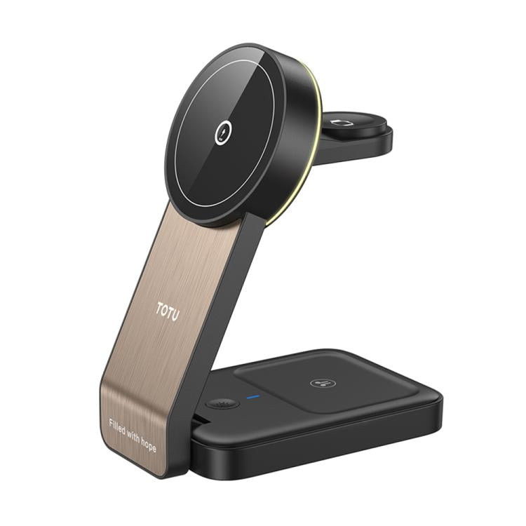 Base de carga inalámbrica magnética 3 en 1 TOTU CW-1-W para teléfono, auriculares y reloj., CW-1-W