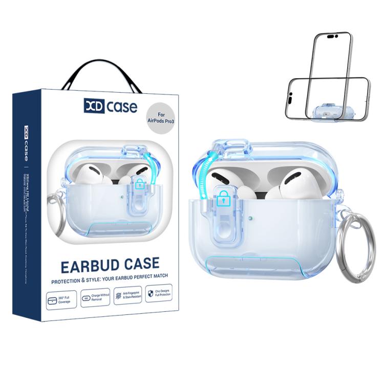 Funda transparente de TPU para auriculares XDcase con sistema de apertura automática y soporte., For AirPods Pro 3, For AirPods 4, For AirPods Pro 2