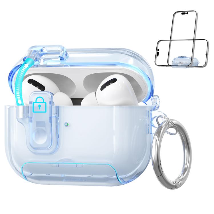Funda transparente de TPU para auriculares XDcase con sistema de apertura automática y soporte., For AirPods Pro 3, For AirPods 4, For AirPods Pro 2
